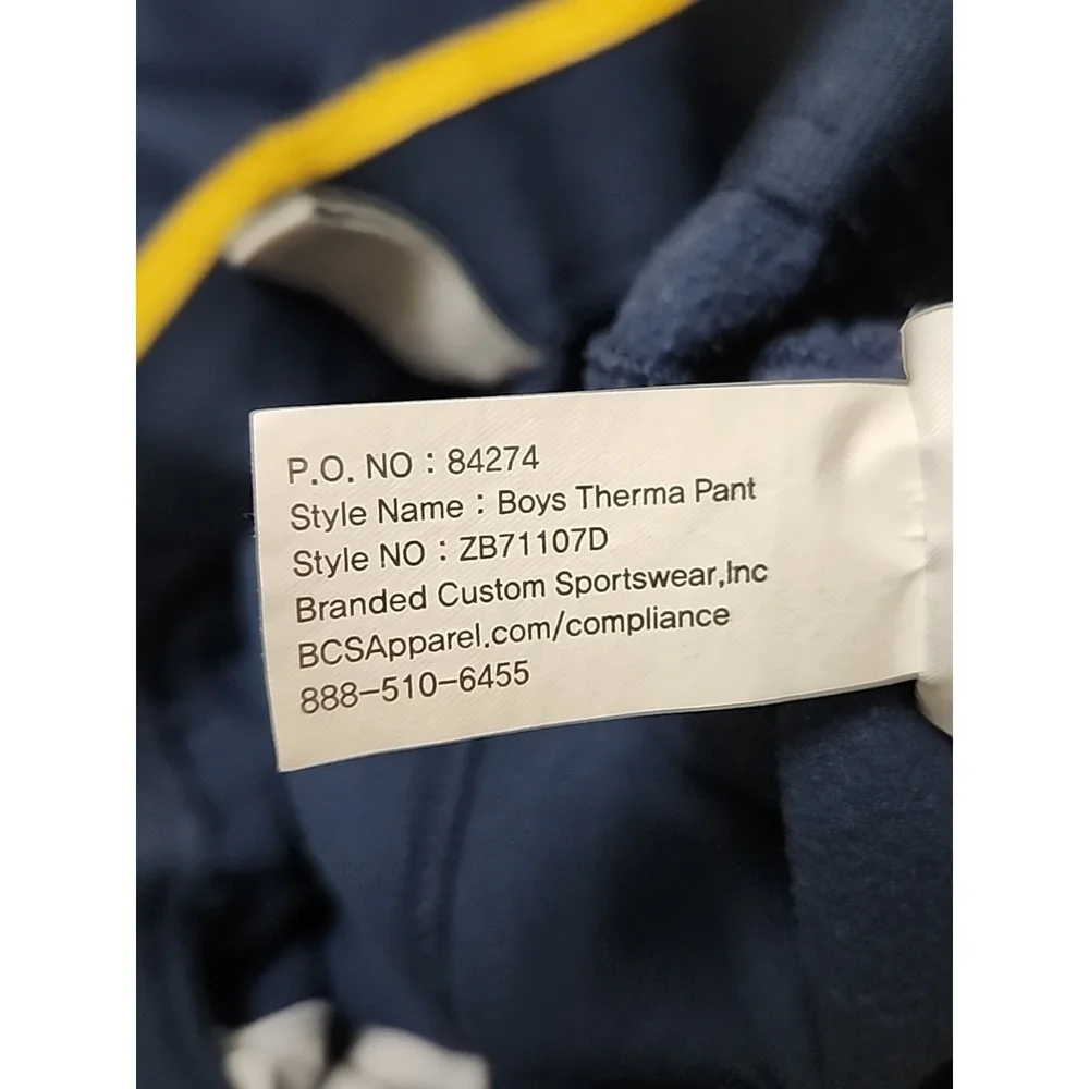 Nike Boys Michigan Sweatpants Joggers Size Large‎ Blue On Field Therma Fit **